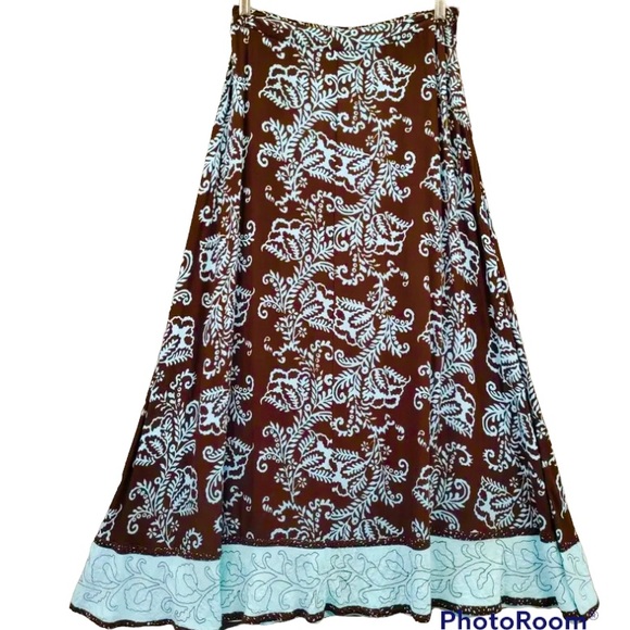 Vintage look boho embroidered maxi skirt - Picture 1 of 5